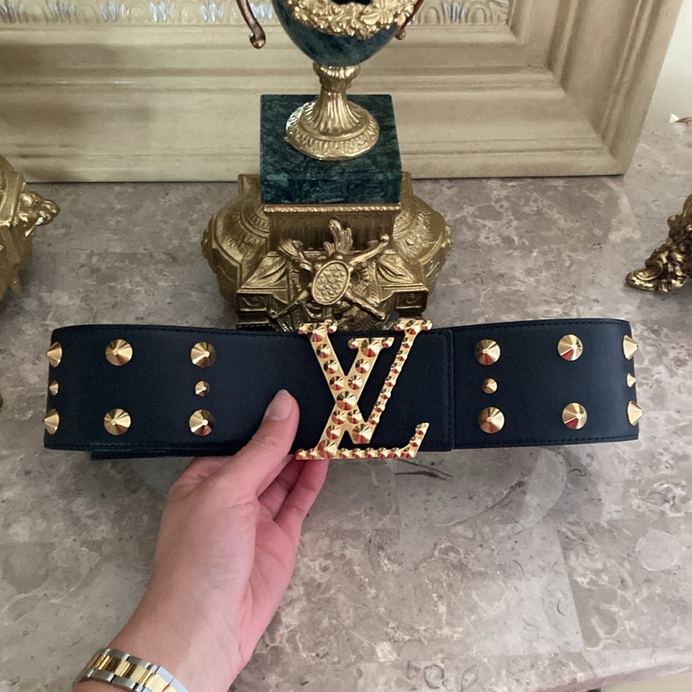 Louis Vuitton Gold studded belt